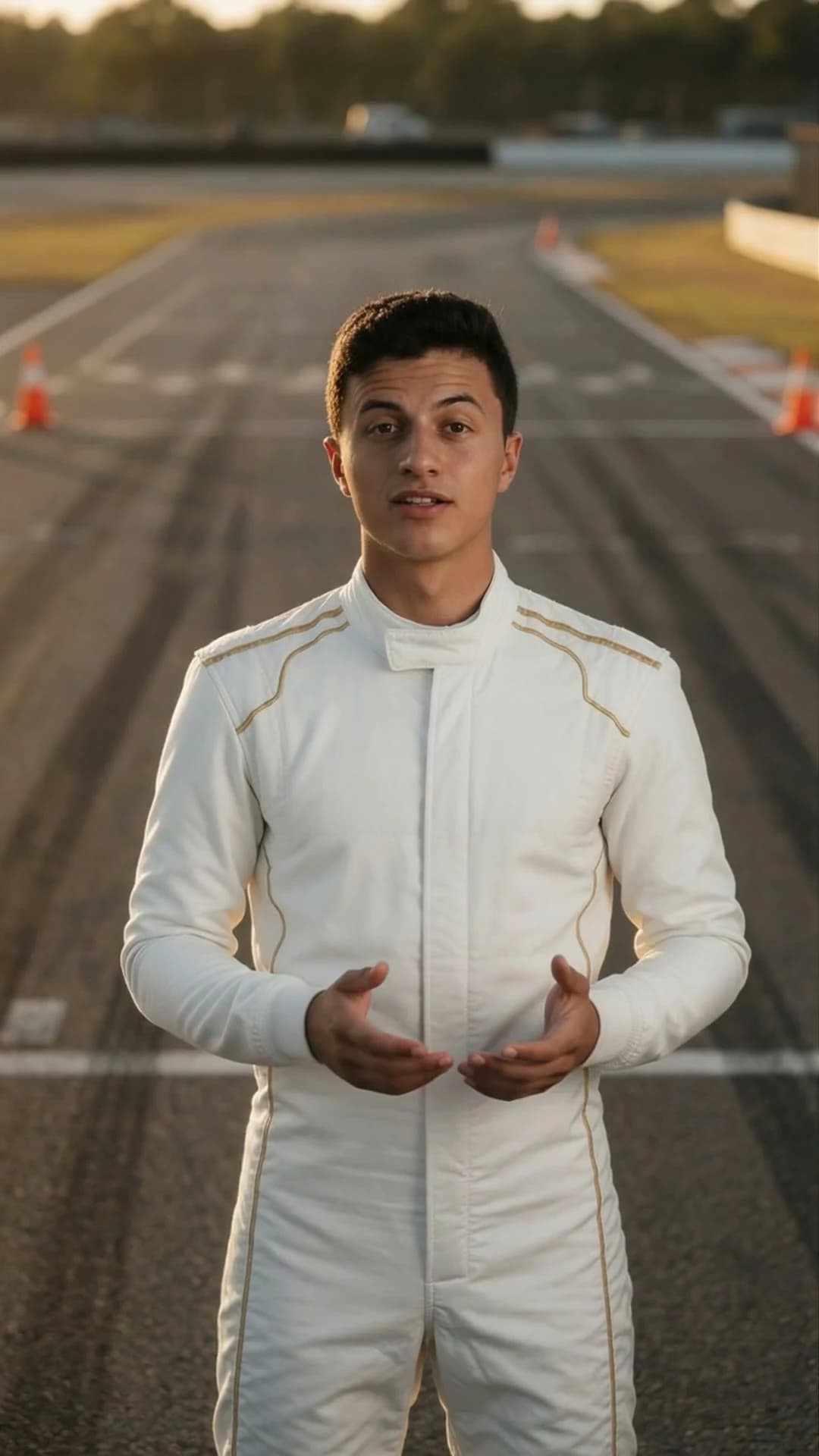 Pro Pilot coach explaining skid pad technique at the circuit