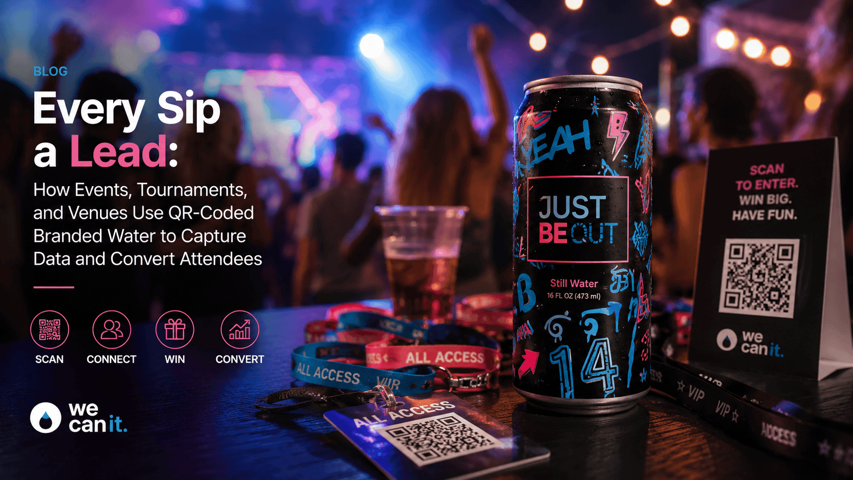 Every Sip a Lead: How Events, Tournaments, and Venues Use QR-Coded Branded Water to Capture Data and Convert Attendees
