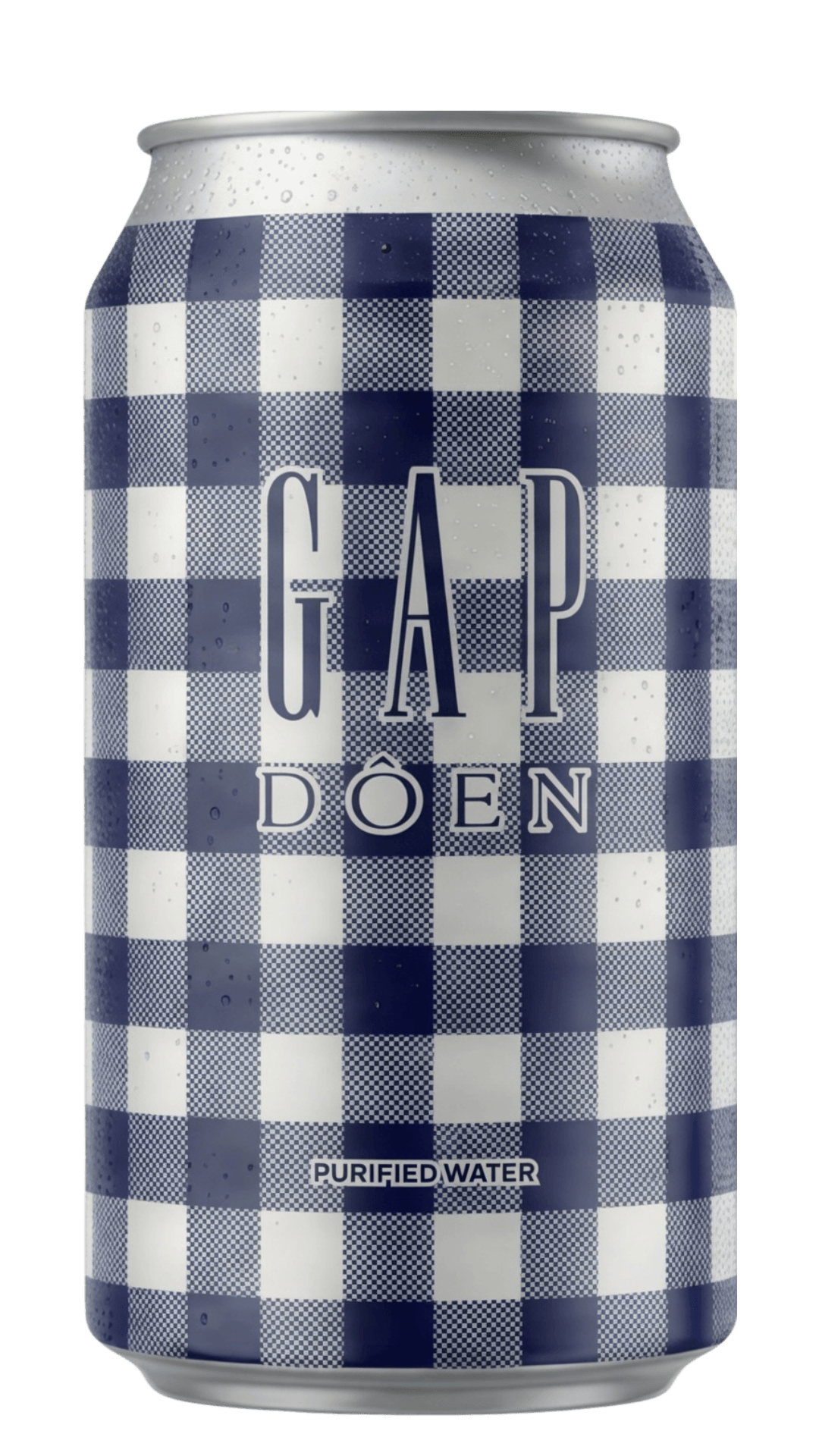GAP gingham custom branded water can